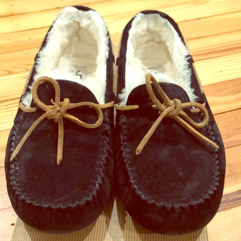 Black UGG moccasins